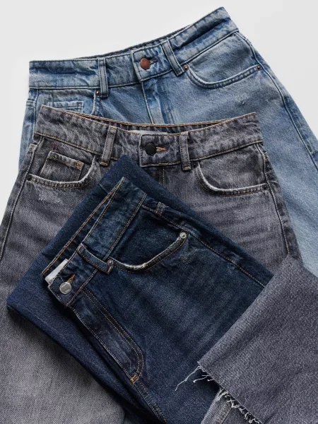 Reserved Джинси wide leg з прошиванням indigo jeans 