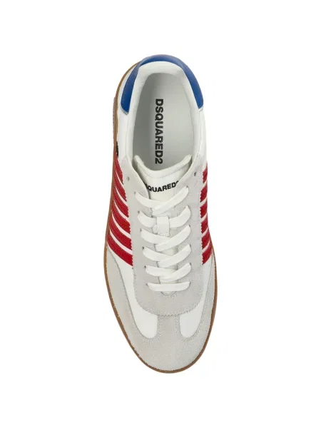 Sneakerși Dsquared2 din piele cu dungi alb