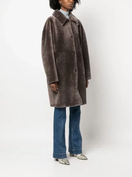 Kožený oboustranný kabát Liska hnědý