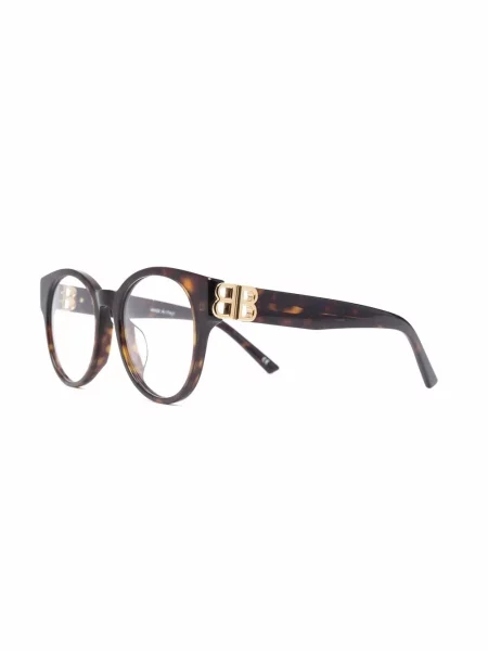Ochelari de soare rotunzi Balenciaga Eyewear cu autograf maro