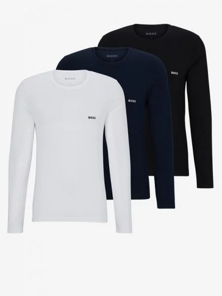 Klasszikus hosszú ujjú póló Boss fehér