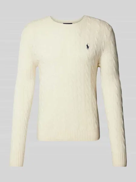 Polo Ralph Lauren sweter Mężczyźni Wełna jednolity XL biały