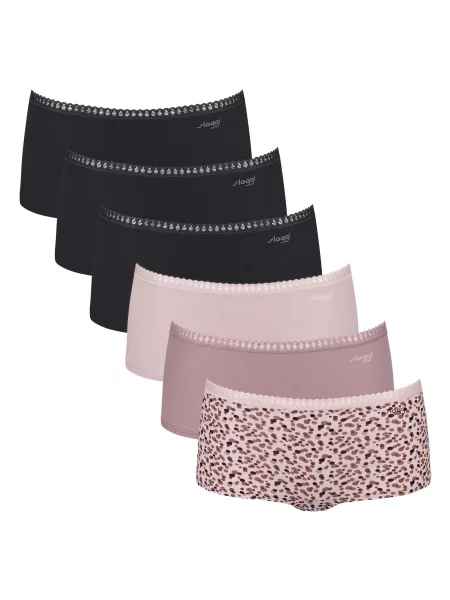 SLOGGI Kalhotky pink černá