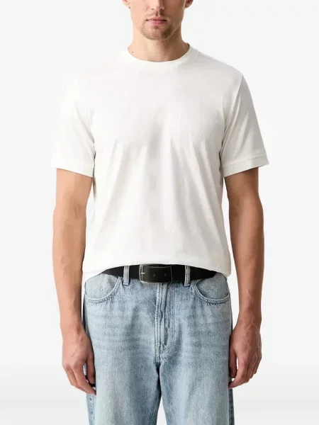 Tricou Karl Lagerfeld din jacard alb