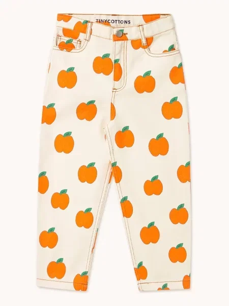 Tinycottons Дитячі джинси APPLES STRAIGHT JEANS