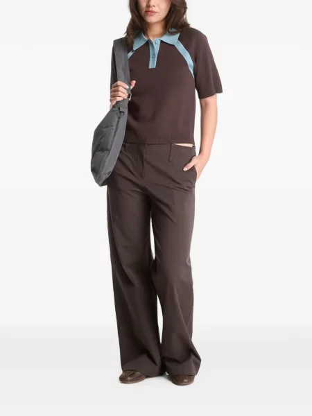 Tricou polo Samsøe Samsøe maro