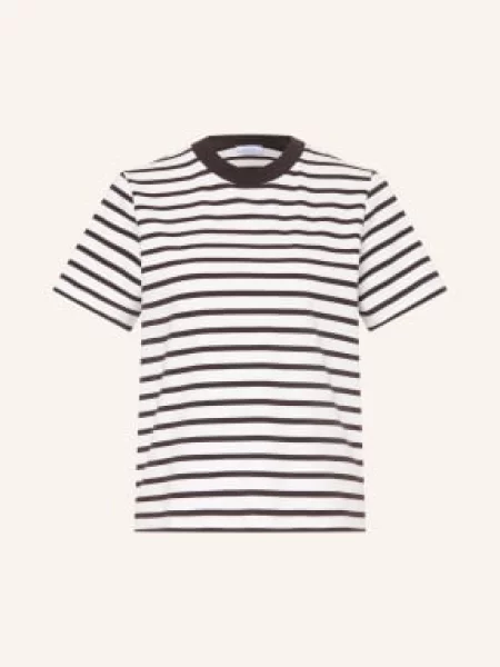 Darling Harbour Tričko darkbrown /offwhite