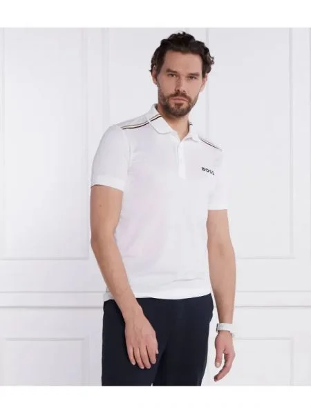 BOSS GREEN Polo Patteo MB 13 alb