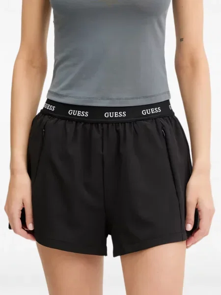 Шорти Guess с автограф черно