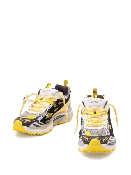 Sneakerși Off-white cu șireturi din dantelă alb