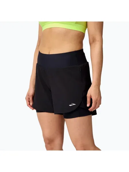 Дамски къси панталони за бягане Brooks Chaser 5" черни