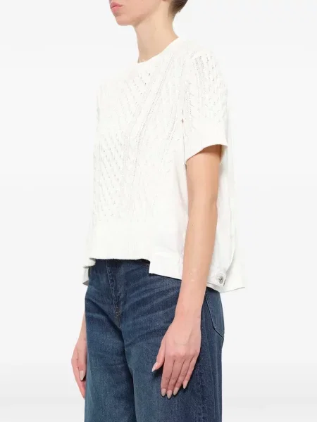 Μικρός πουλόβερ Sacai λευκό