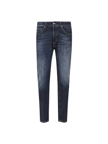 Jeansy straight leg Dondup niebieskie
