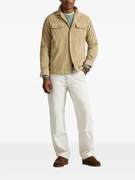 Dlouhá pruhovaná s límcem kšiltovka Polo Ralph Lauren modrá