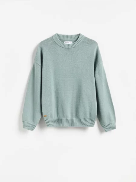Reserved Pulover oversized din turcoaz-deschis