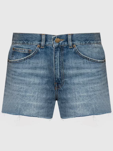 Джинсовые шорты Max & Co с потертостями синие