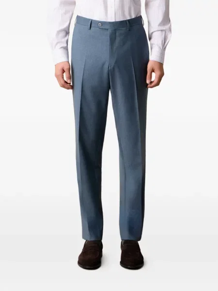 Vlněné společenské kalhoty Brooks Brothers modré