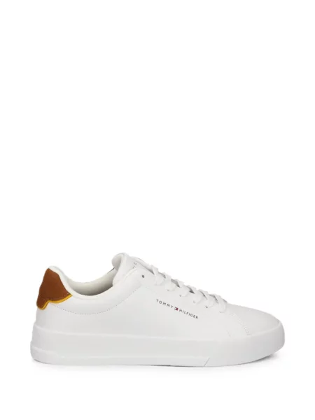 Sneakerși Tommy Hilfiger cu șireturi cu imagine din dantelă alb