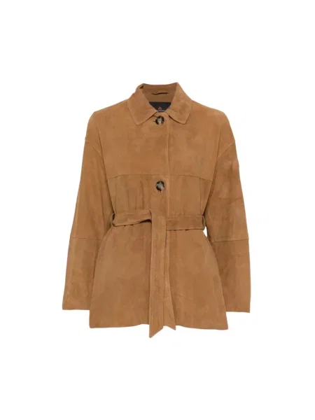 Kurtka skórzana Peuterey brązowa