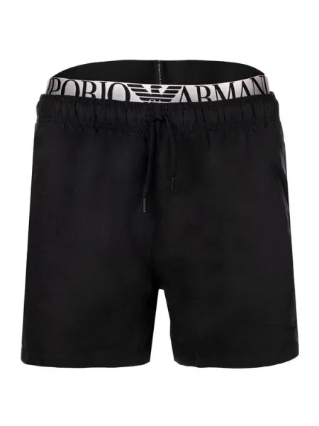 Emporio Armani Pantaloni scurți pentru înot Comfort Fit negru