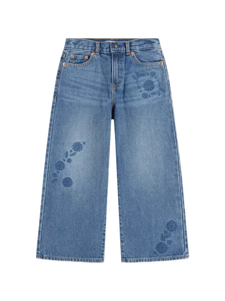 Szerokie jeansy dziecięce Levi's niebieskie