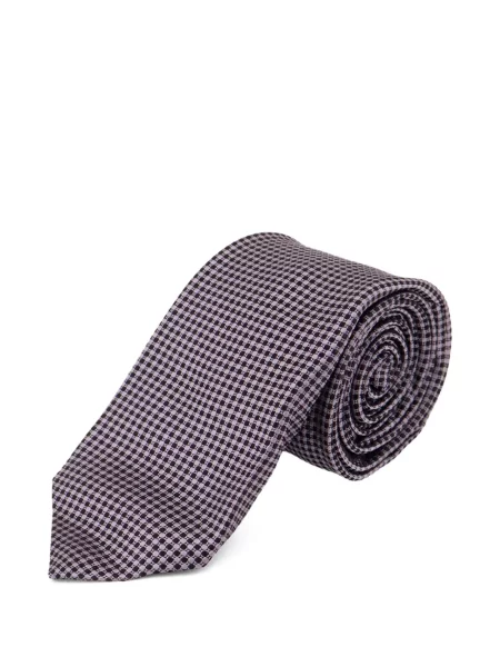 Cravată Kiton în carouri violet
