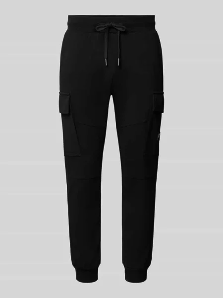 Spodnie dresowe o kroju regular fit z cargo Antony Morato czarne