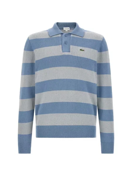 Lung tricou polo Lacoste albastru