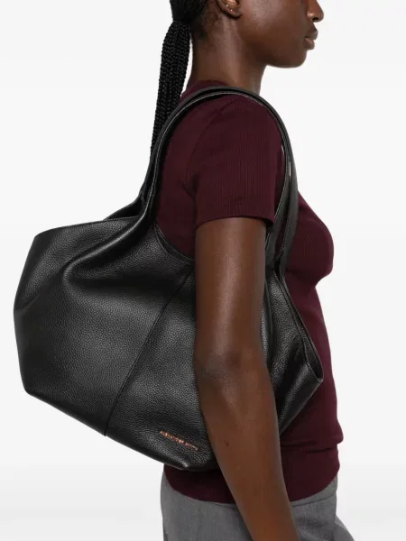 Geantă shopper Alexander Smith din piele negru