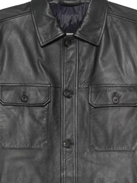 Palton Corneliani din piele negru