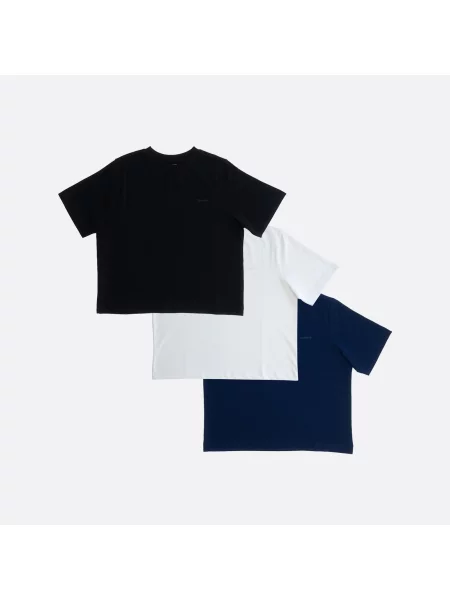 Тениска Queens Essential Tonal Print Black/ White/ Navy XS бяло