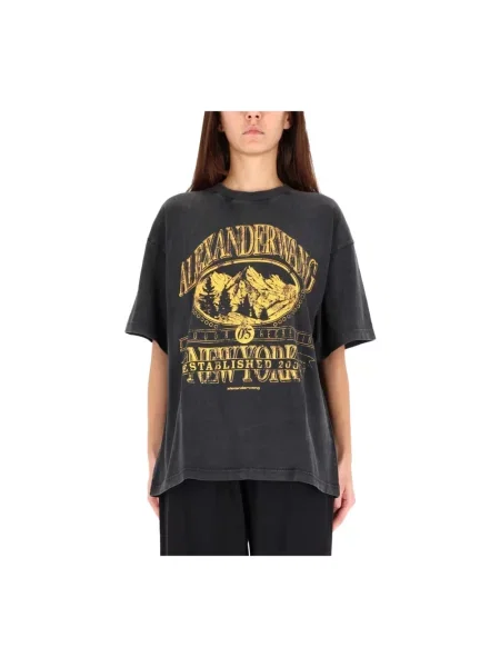 Koszulka Alexander Wang z nadrukiem czarna