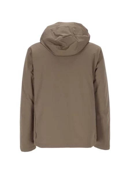 Geacă Woolrich cu glugă maro