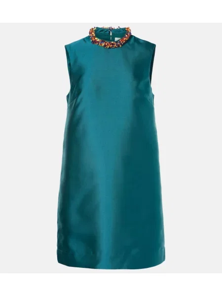 Rochie Alemais cu mărgele verde