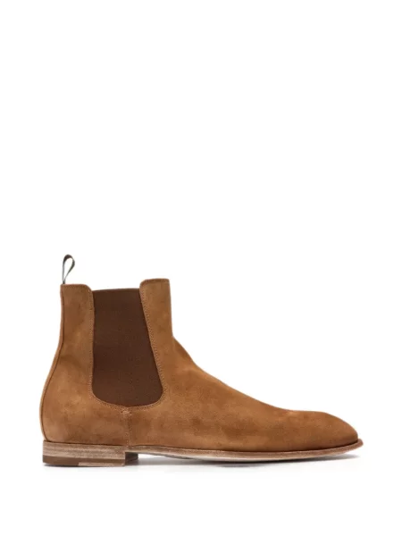 Botine Officine Creative din piele de căprioară maro
