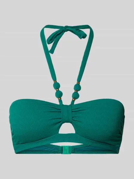 Top bikini z ozdobnymi kamieniami model ‘Keneto’ Banana Moon zielony