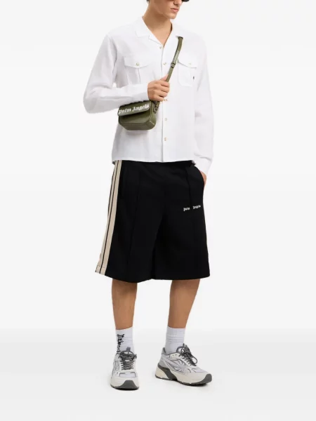 Pantaloni scurți Palm Angels cu autograf negru