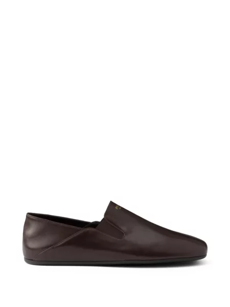 Pantofi loafer Prada din piele maro