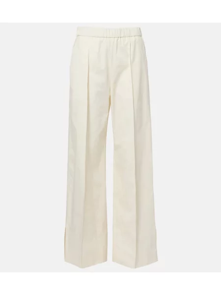 Pantaloni Jil Sander plisate alb