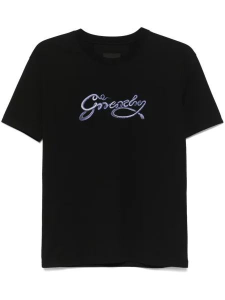 Tricou Givenchy cu imagine cu model piele de șarpe negru