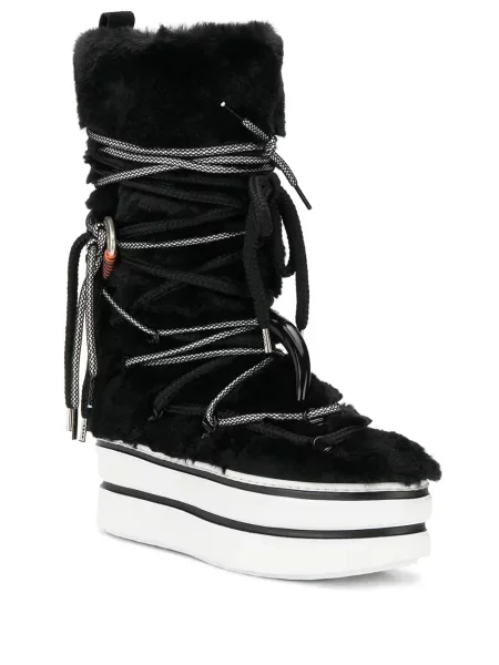 Blană artificială botine Hogan negru