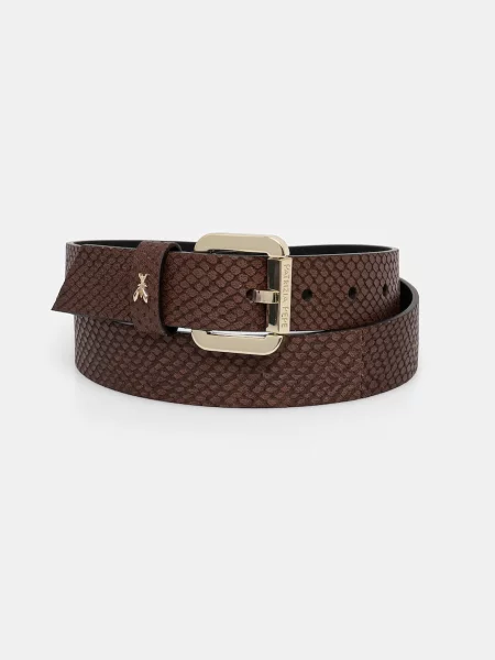 Patrizia Pepe Pas usnjeni rjava