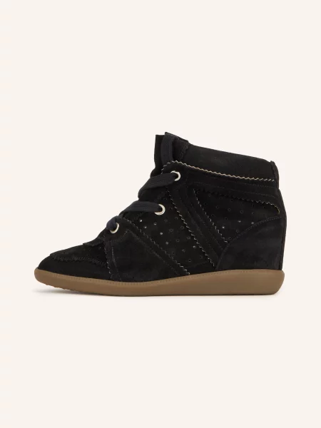 Isabel Marant Kotníkové Tenisky Bobby / světle hnědá černá
