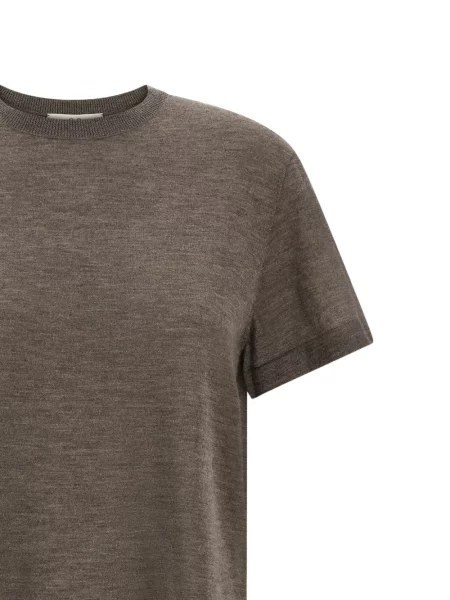 Tricou Co din cașmir maro
