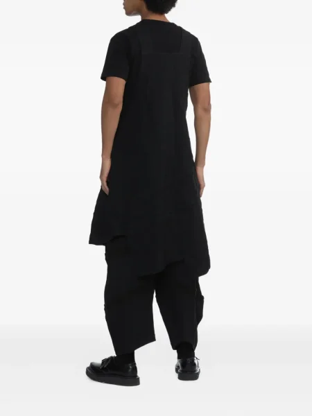 Костюм миди рокля Black Comme Des Garçons с катарама до коляното черно