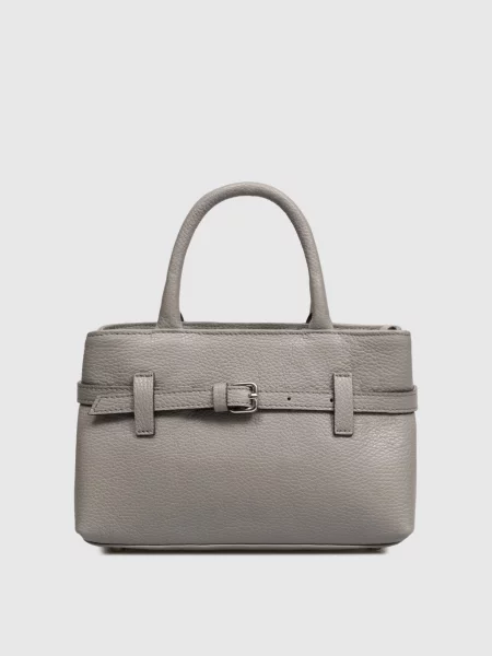 Кожаная сумка Gianni Notaro серая