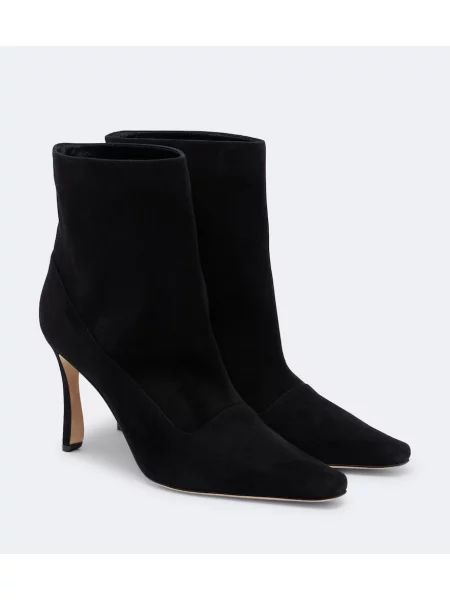 Cizme scurte Manolo Blahnik din piele de căprioară negru