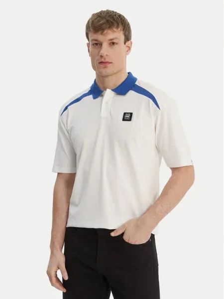 HUGO Tricou polo Dunios_RB alb