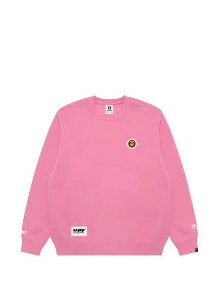 Pulover Aape By A Bathing Ape cu autograf roz