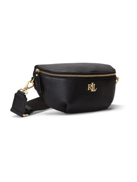 Geanta de piele Lauren Ralph Lauren din piele negru